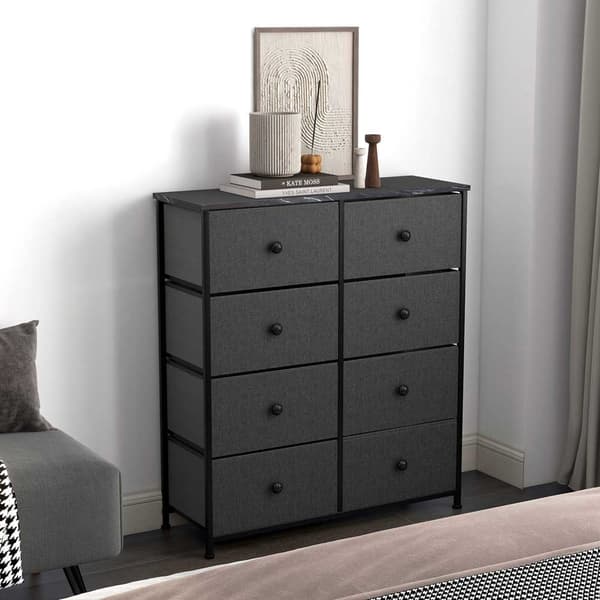 Max Home Marble Effect Lipasto Jossa 8 Kangaslaatikkoa