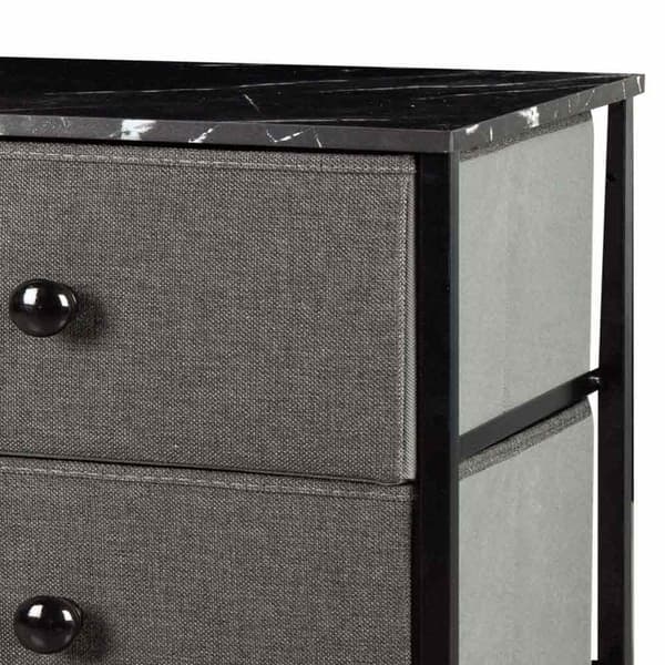 Max Home Marble Effect Lipasto Jossa 8 Kangaslaatikkoa