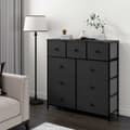 Miniatyrbillede 4 af 7: Max Home Marble Effect Kommode Med 9 Stofskuffer