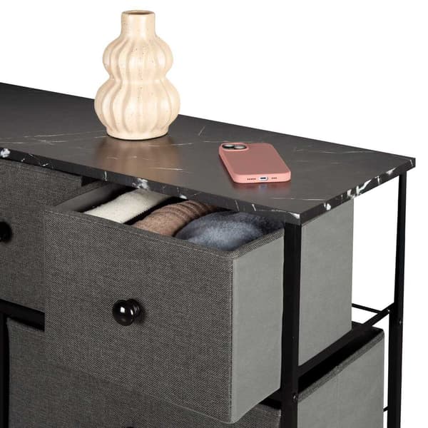 Max Home Marble Effect Kommode Med 9 Stofskuffer