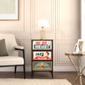 Miniatyrbillede 5 af 7: Max Home Vintage-retro Kommode Med 3 Stofskuffer