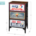 Miniatyrbillede 7 af 7: Max Home Vintage-retro Kommode Med 3 Stofskuffer