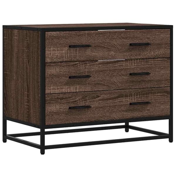 vidaXL kommode 70x41x56 cm konstrueret træ brun egetræsfarve