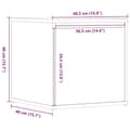 Miniatyrbillede 11 af 11: vidaXL opbevaringsskab 40,5x40x40 cm konstrueret træ gammelt træ-look