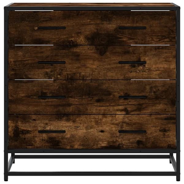 vidaXL Kommode røkt eik 70x41x70 cm konstruert tre