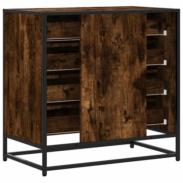 vidaXL Kommode røkt eik 70x41x70 cm konstruert tre