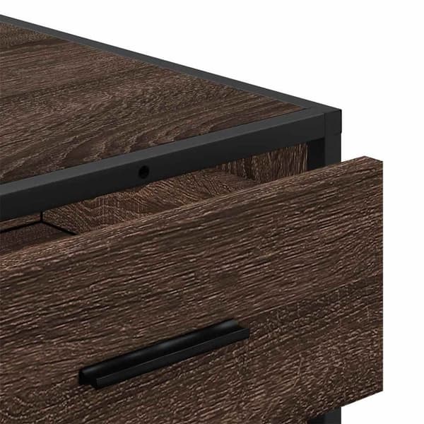 vidaXL Laatikosto ruskea tammi 70x41x70 cm tekninen puu