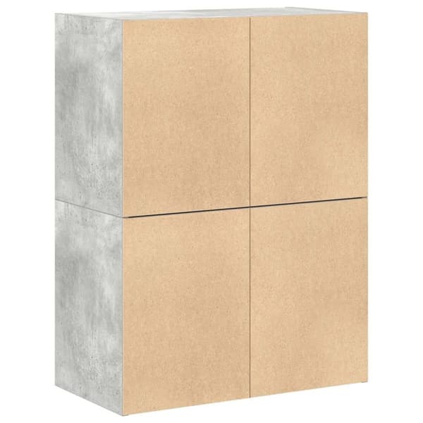 vidaXL skabe med 2 skuffer 2 stk. 60x31x40 cm konstrueret træ betongrå