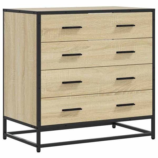 vidaXL Kommode sonoma eik 70x41x70 cm konstruert tre