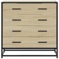 Miniatyrbilde 5 av 11: vidaXL Kommode sonoma eik 70x41x70 cm konstruert tre