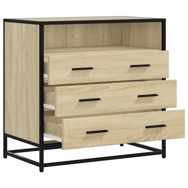 vidaXL Byrå sonoma-ek 70x41x70 cm konstruerat trä