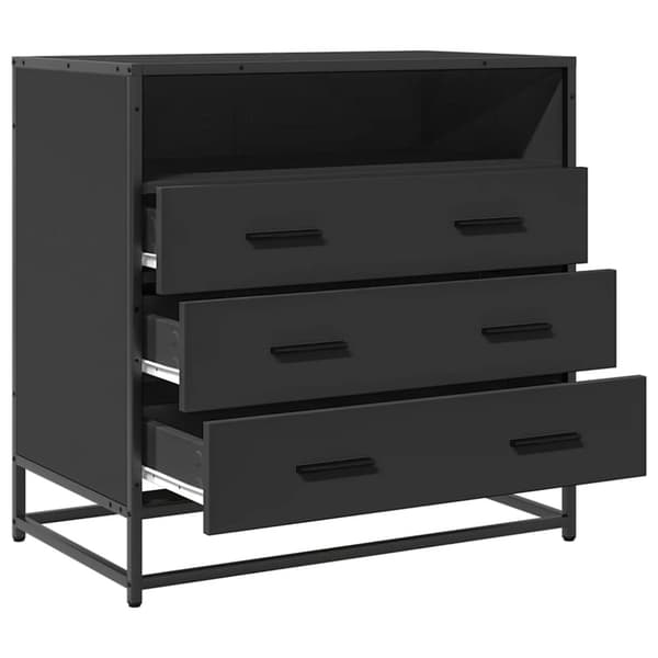 vidaXL Kommode svart 70x41x70 cm konstruert tre