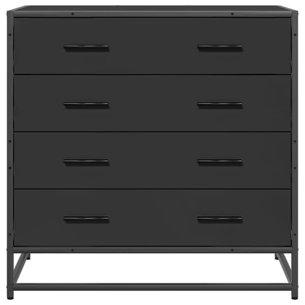 vidaXL Byrå svart 70x41x70 cm konstruerat trä