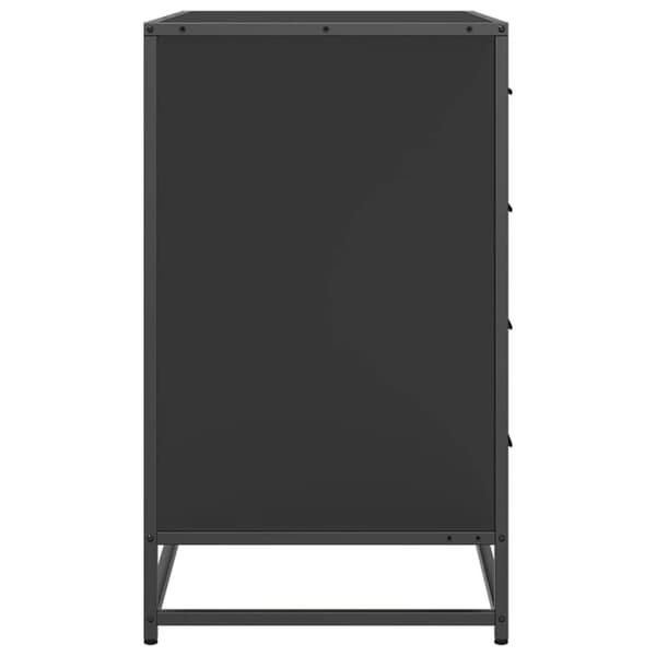 vidaXL Byrå svart 70x41x70 cm konstruerat trä