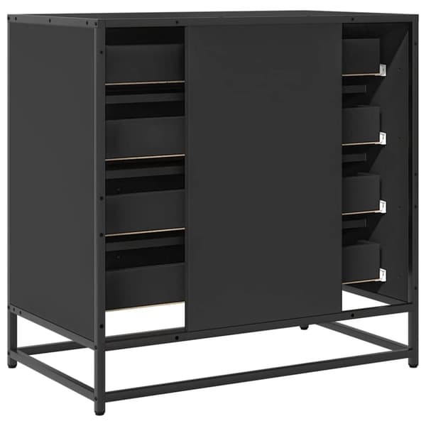 vidaXL Byrå svart 70x41x70 cm konstruerat trä