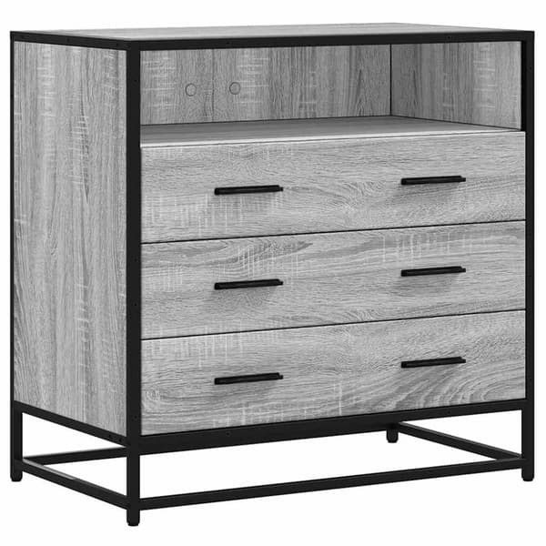 vidaXL kommode 70x41x70 cm konstrueret træ grå sonoma-eg