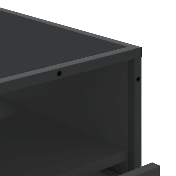 vidaXL skuffeskab 70x41x70 cm konstrueret træ sort