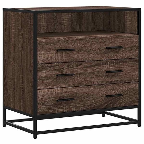 vidaXL kommode 70x41x70 cm konstrueret træ brun egetræsfarve