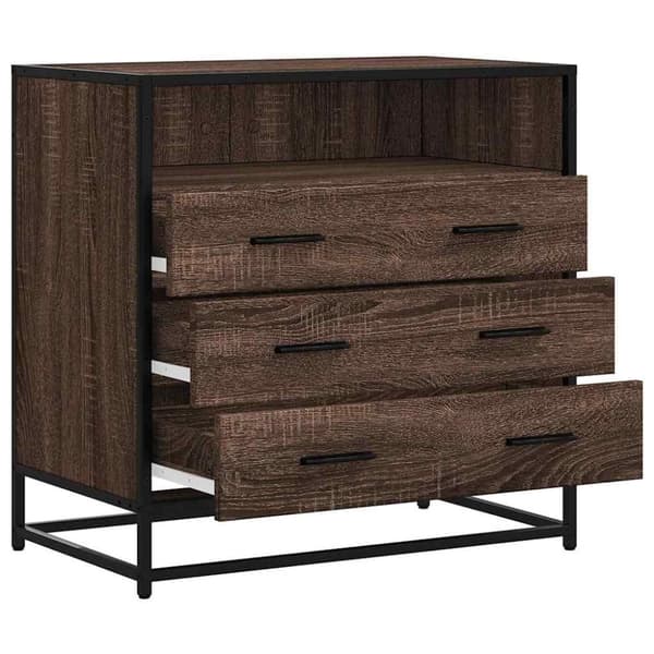 vidaXL kommode 70x41x70 cm konstrueret træ brun egetræsfarve