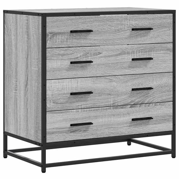 vidaXL kommode 70x41x70 cm konstrueret træ grå sonoma-eg