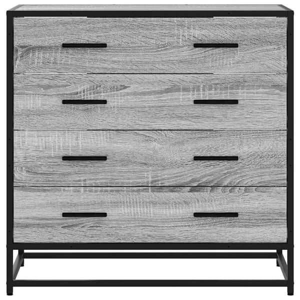 vidaXL kommode 70x41x70 cm konstrueret træ grå sonoma-eg