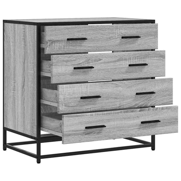 vidaXL kommode 70x41x70 cm konstrueret træ grå sonoma-eg