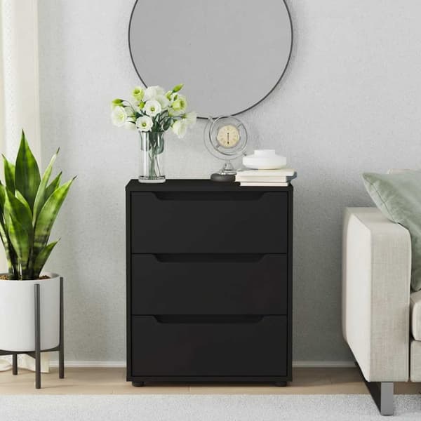 vidaXL skænk VISNES 60x40x73 cm konstrueret træ sort