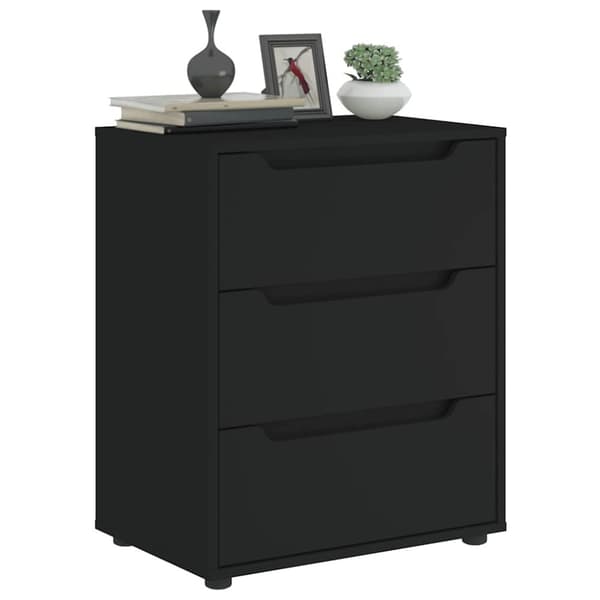 vidaXL skænk VISNES 60x40x73 cm konstrueret træ sort