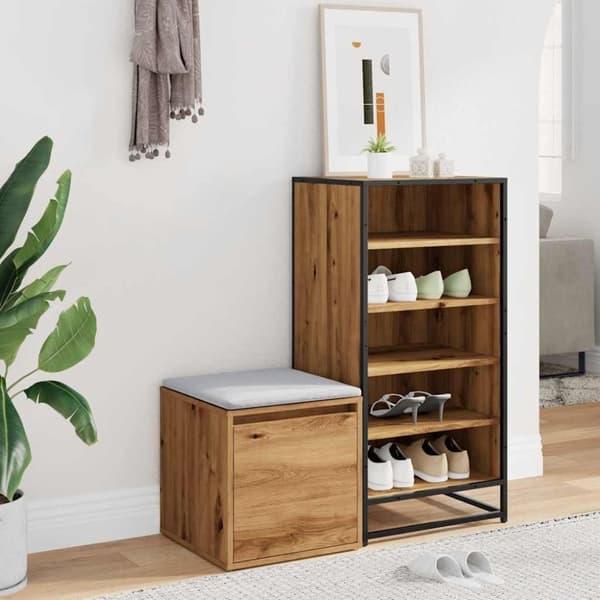 vidaXL Oppbevaringsskap artisan eik 40,5x40x40 cm konstruert tre