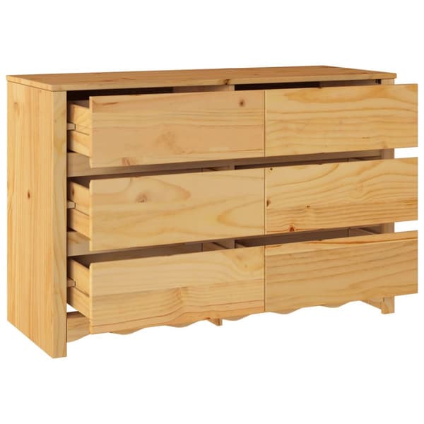 vidaXL Kommode ""DRAMMEN"" 111x43x73,5 cm Massivt Furutre
