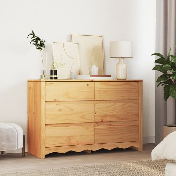vidaXL Kommode ""DRAMMEN"" 111x43x73,5 cm Massivt Furutre