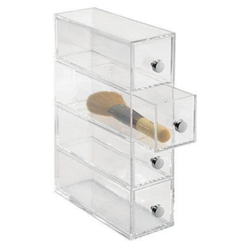 Organisatör - InterDesign - Clarity - 4 Lådor - Transparent - 7 x 18 x 25,5 cm