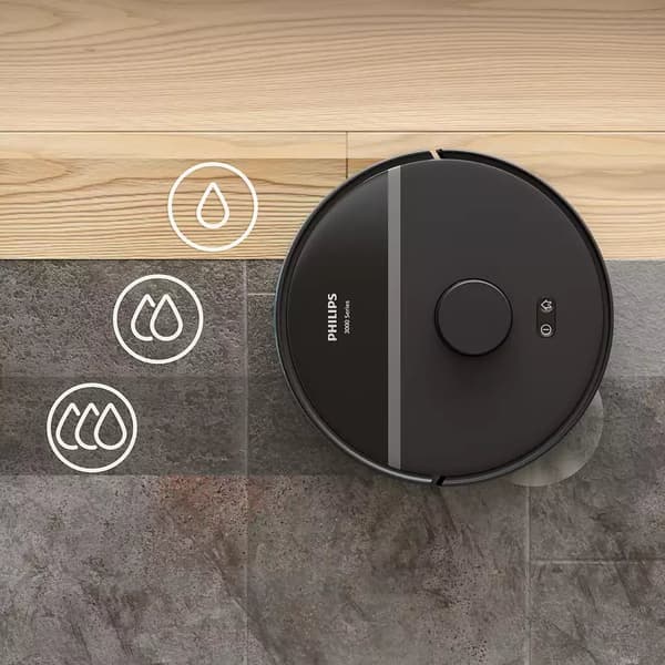 Philips HomeRun 3000 Series Aqua Vacuum and Mop Robot XU3100/01 Svart, Metallisk