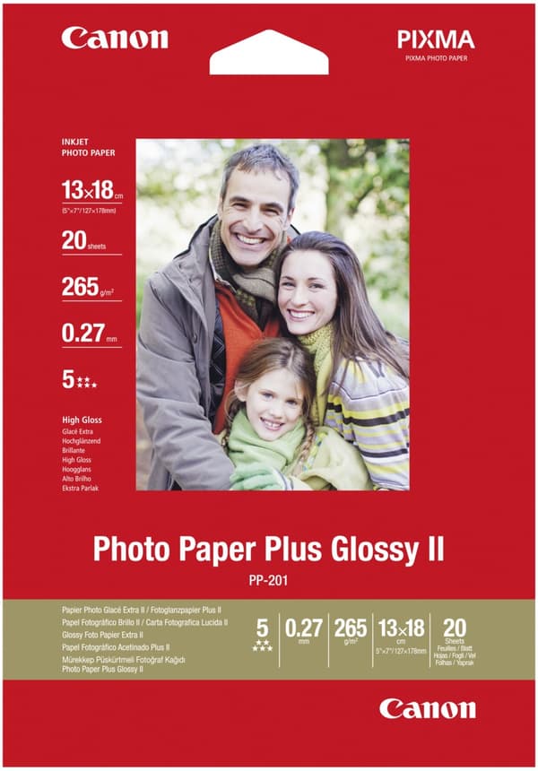 Papier Canon PP-201 błyszczący II Photo Paper Plus 13X18 20 arkuszy 2311B018