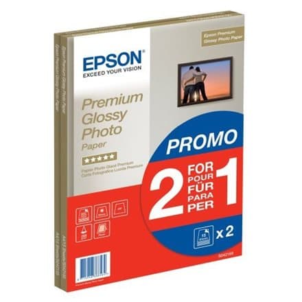 Epson Premium Glossy Photo Paper 30 sheets A4 2pack