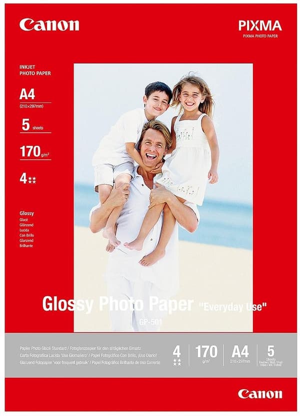 Canon photo paper GP-501 A4 Glossy 200g 5 sheets