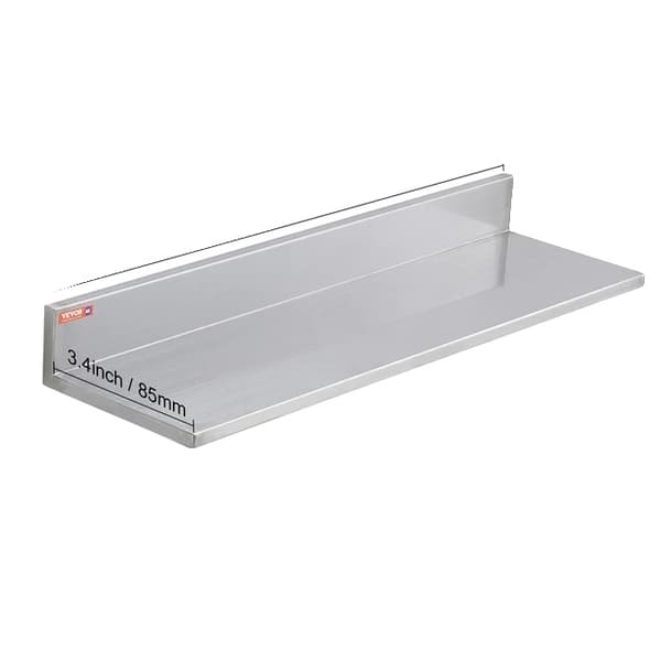 Rustfrit stål hylde, vægmonteret, tungt belastning opbevaring, 8,6x30 tommer 8.6x30inch