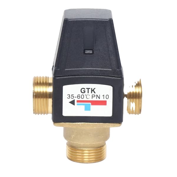 Termostatisk Vandblandingsventil, 35-60℃ Temperaturkontrol, DN20 Messingkonstruktion,sort