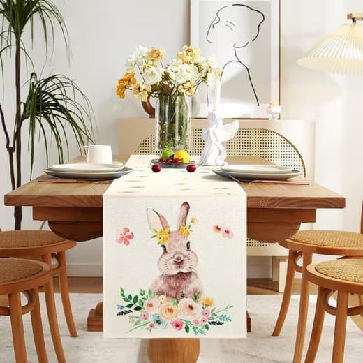 Pääsiäispöytäliina, keittiön pöydän koristelu, 40 cm × 140 cm