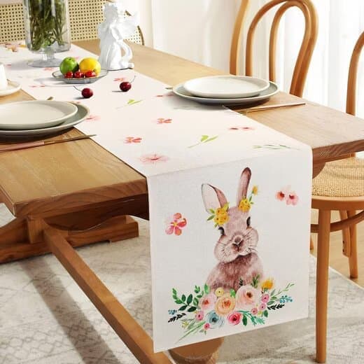 Pääsiäispöytäliina, keittiön pöydän koristelu, 40 cm × 140 cm