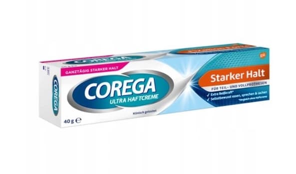 Suun proteesille tarkoitettu vahva Corega-voide, 40g