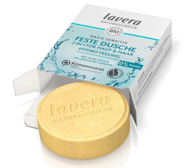Lavera, Fast Brusebad, Shower Gel i Terningform, 50g