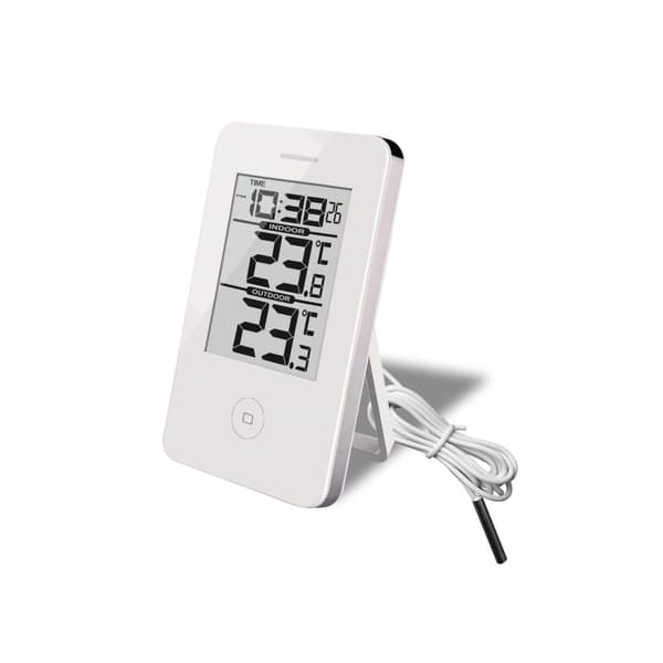 Termometer TF inne/ute digital + klocka