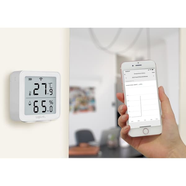 LogiLink Smart temperatur- og fuktighetssensor Wifi Tuya