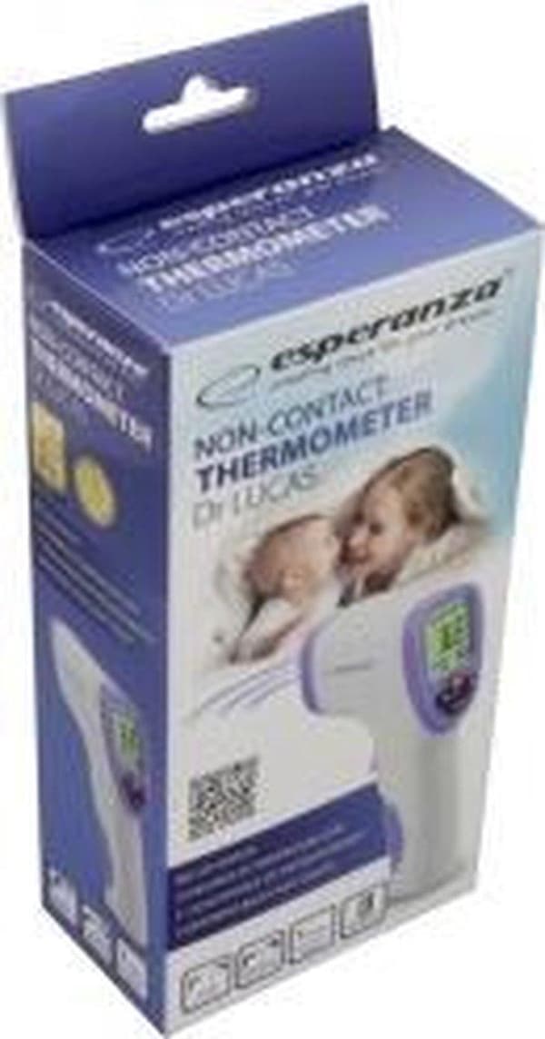 Esperanza ECT002 digital kroppstermometer Fjärravkännande termometer Lila, Vit Öra, Panna, Oral, Rektal, Armhåla Knappar