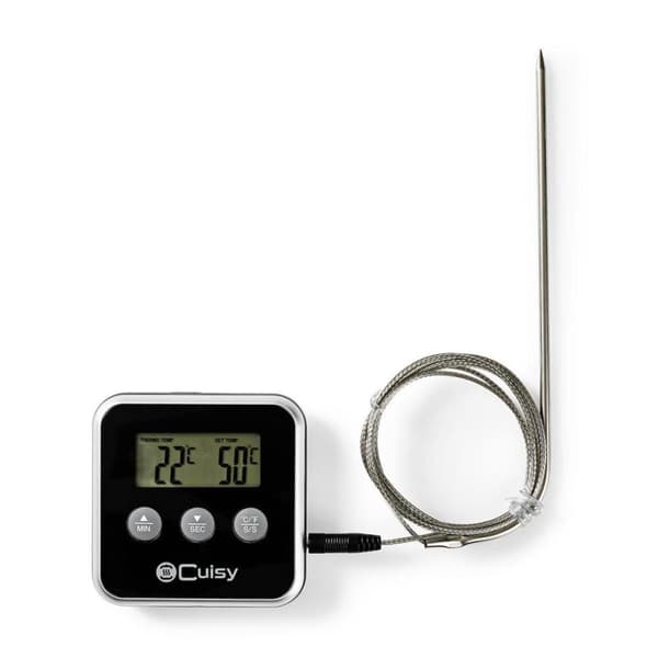 Nedis KATH105BK Kötttermometer 0 - 250 °c Digital Display Timer