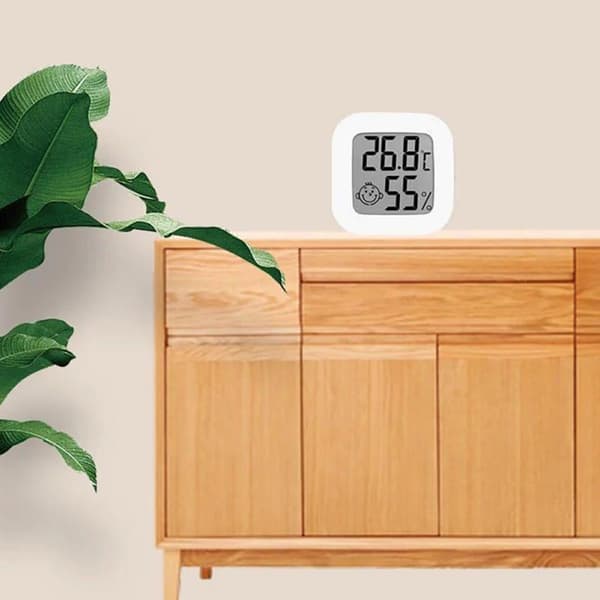 2st 2 i 1 digital termometer hygrometer med LCD-skärm, mini väderstation för hemmet