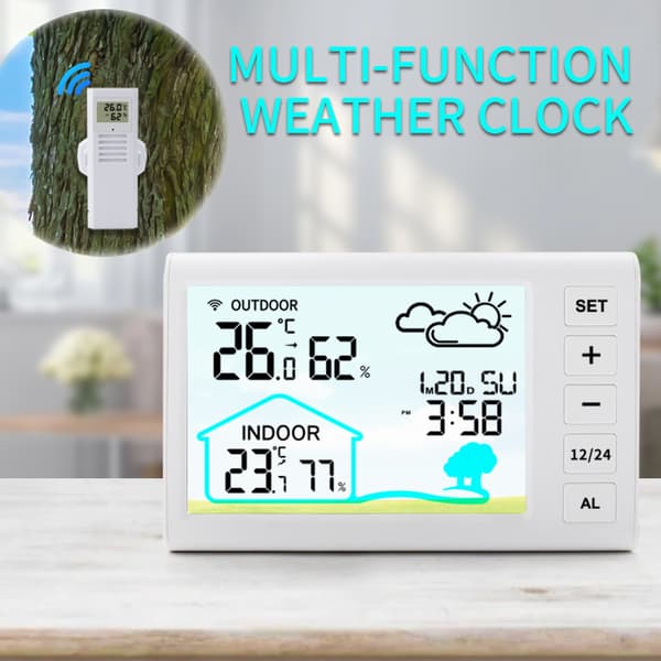 INF Multifunktionelt trådløst vejrstationsdisplay