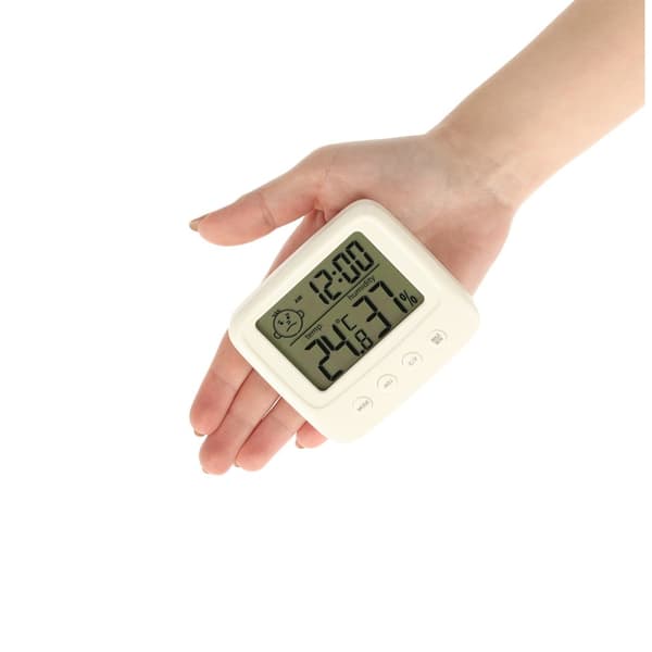 Hygrometerklocka, rumstermometer, LCD-fuktighetsmätare