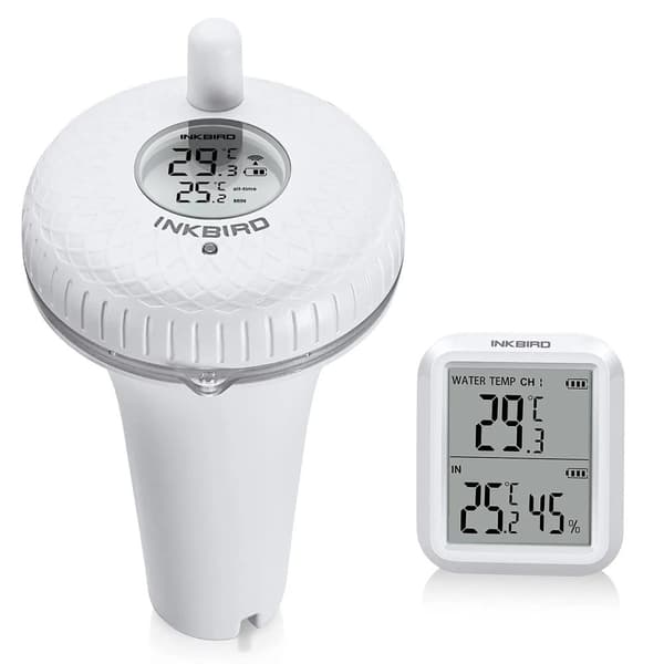 Trådløs Pooltermometer, Bluetooth-forbindelse, Høj præcision for måling af temperatur og luftfugtighed,Trådløs Version